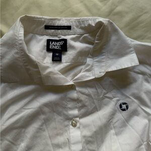 lands end large white button down
